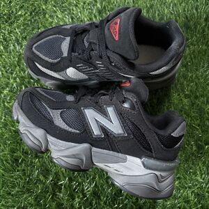 New Balance 9060 PS Kids Sneakers Black Grey Lace Up Sneakers Children’s Size 11